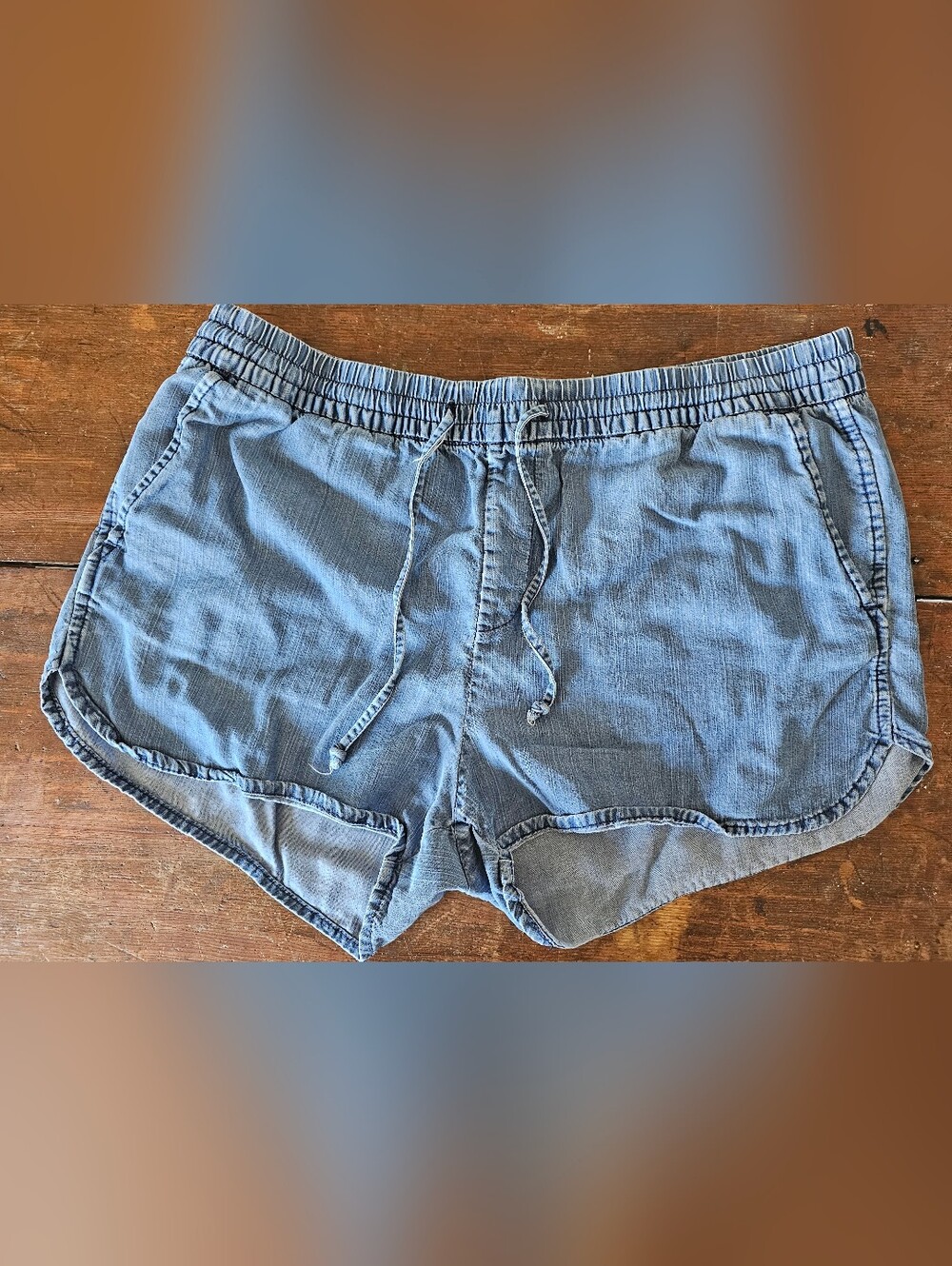 GAP Chambray Drawstring Shorts